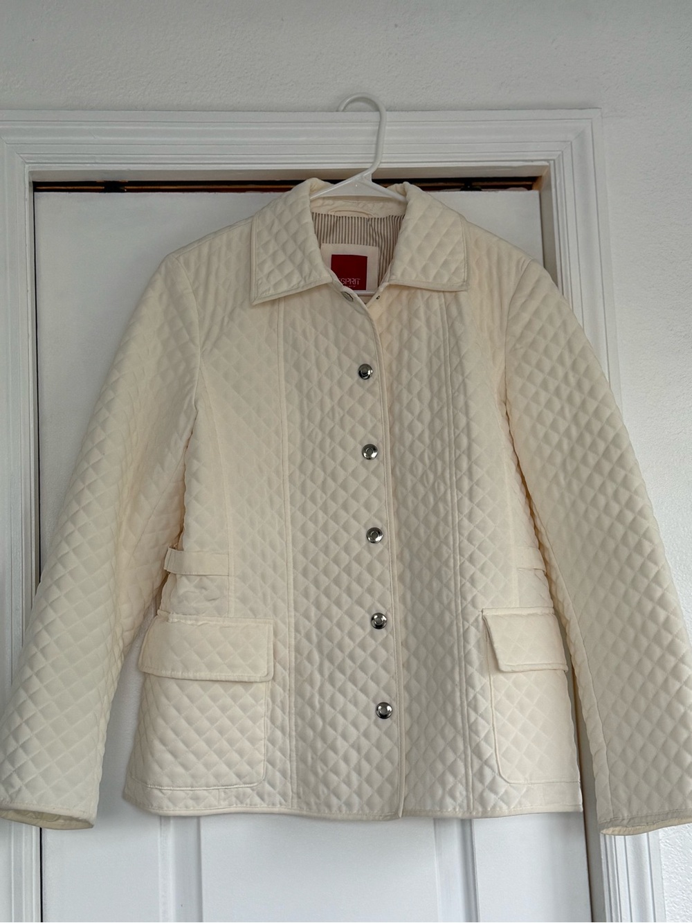 Esprit Quilted Cream Women's Jacket